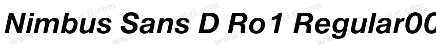 Nimbus Sans D Ro1 Regular001005字体转换